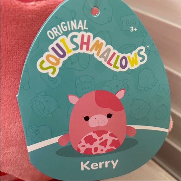 Squishmallow Kerry the Strawberry Milk SeaCow 8” - Picture 3 of 3